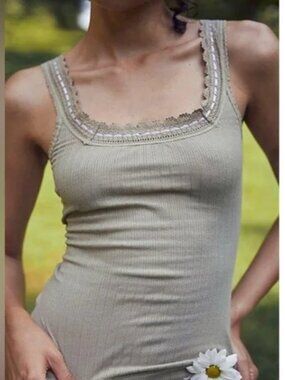Free People Only You Tank. NWT. Grey green